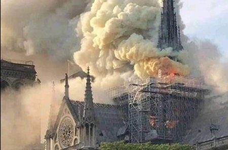 Այրվում է Փարիզի Աստվածամոր տաճարը, փլուզվել է  տաճարի տանիքը. Տեսանյութ. Լուսանկարներ